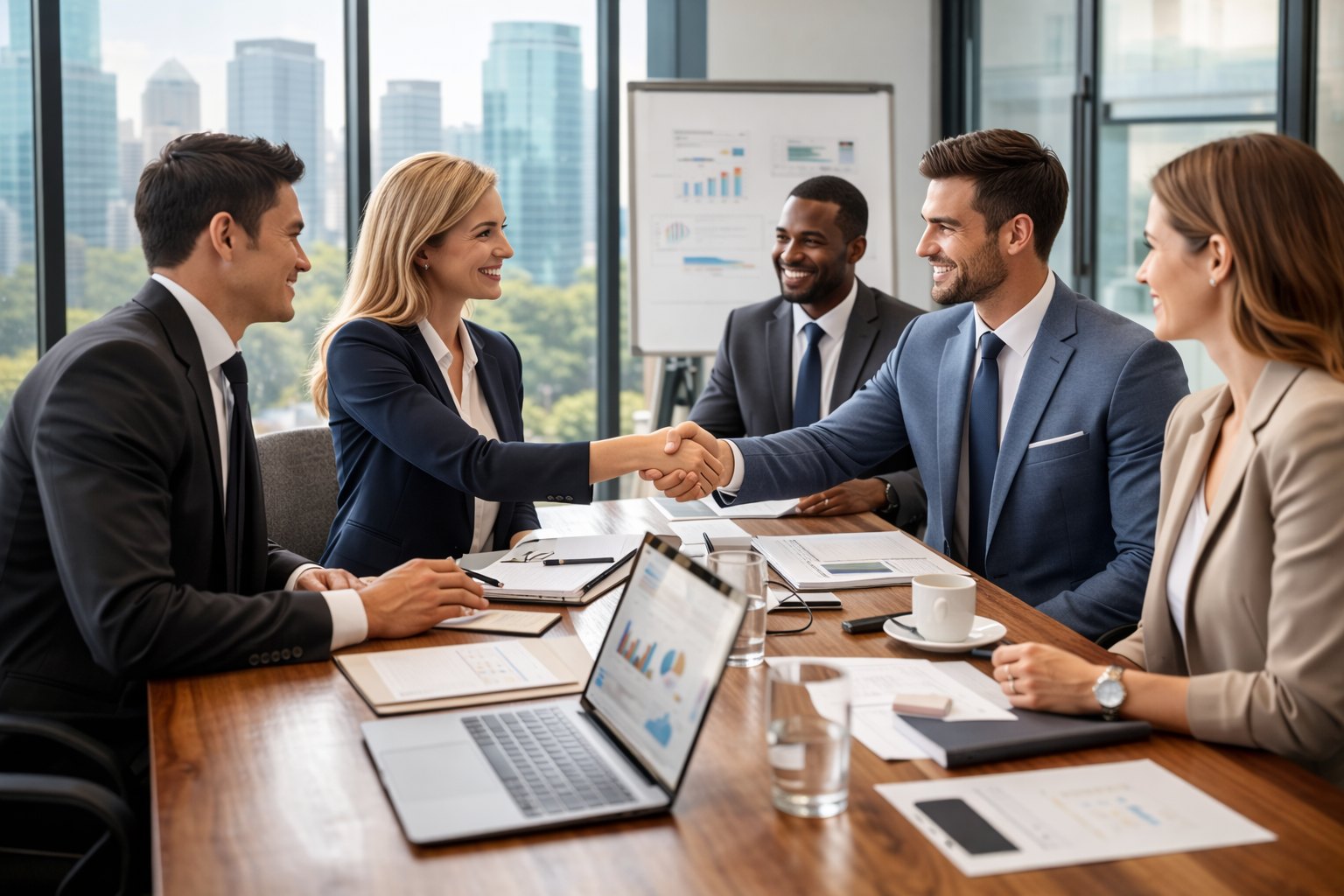 Business etiquette illustration