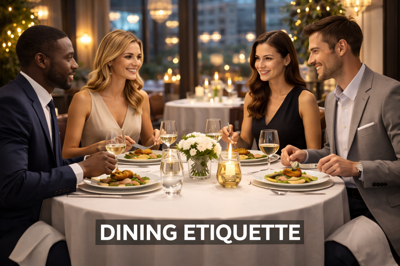 Dining etiquette illustration